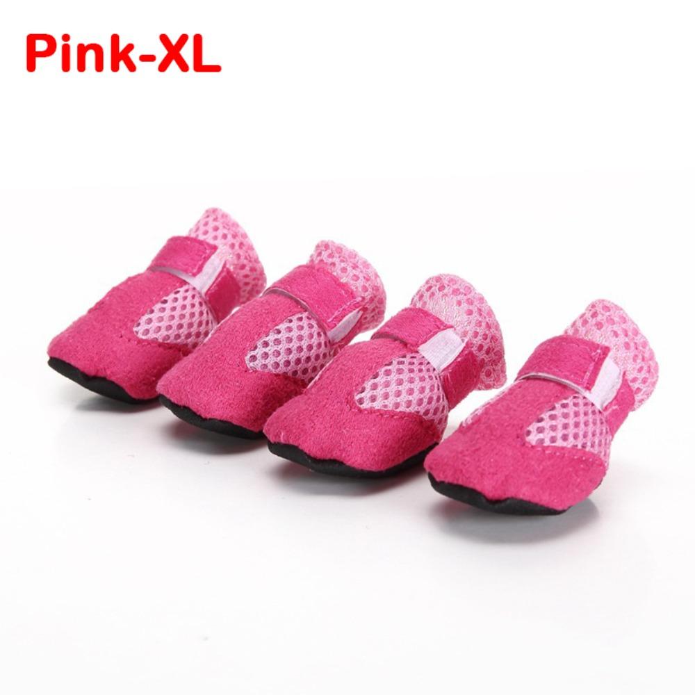 4pcs/set Soft-soled Dog Shoes Mesh Pet Sandals New Poodle Dog Shoes for Small Dogs Puppies
