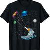Astronaut Kite Kiteboarding Kitesurfing Surf Retro Vintage T-Shirt