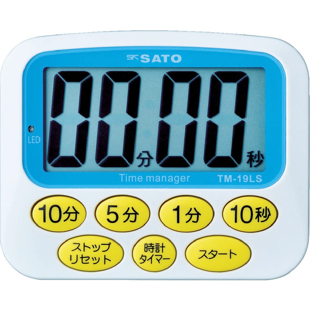

Sato Keiryoki Seisakujo Keiryoki Sato Keiryoki with Magnet and (Sato Seisakujo) (SATO) Timer, Large, Clock, TM-19LS 1709-02