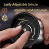 2-in-1 Adjustable Pepper Salt Grinder - Rustproof Stainless Steel Manual Mill with Double Heads & Coarseness Control