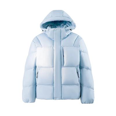 Winter Herren Einfarbig Kapuzenparkas Herren Dick Warmer Mantel Herren Baumwollgepolsterte Jacke Damen Parka Herren Streetwear Oberbekleidung