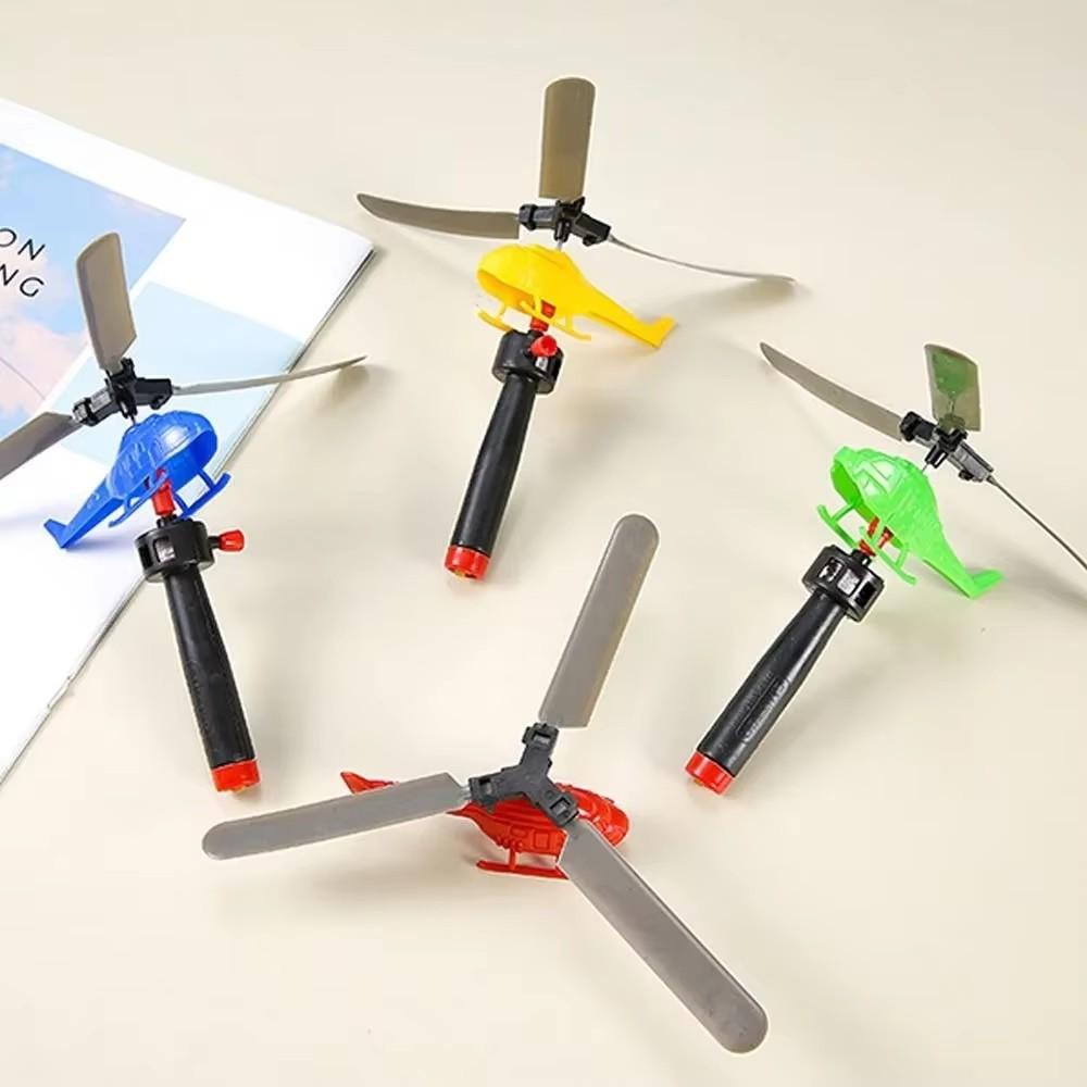 

1/3/6 Pcs Kids Outdoor Sports Flying Toys Handle Pull Wire Planes Toys Flying Toy Helicopter For Kids, 360° Rotating Helicopter (As shown-33979)-