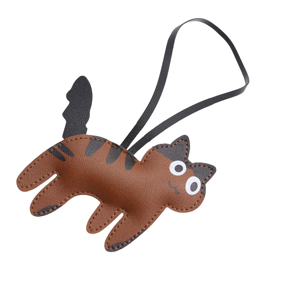 Söt Katt PU Läder Ryggsäck Charm Stilfull Väskhänge PU Textur Lämplig för Unga Kvinnor och Studenter Present