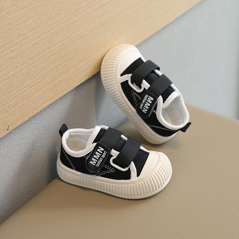 Children's canvas shoes, boys' and girls' shoes, spring and autumn white shoes, soft-soled versatile sneakers, casual shoes for young