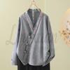 Women's Retro Chinese-Style Embroidered Cardigan with Frog Buttons