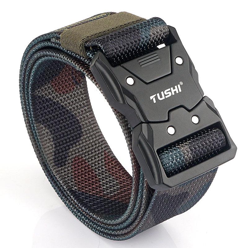 Men's Nylon Tactical Quick Release Belt - Casual & Outdoor Leather Workwear
