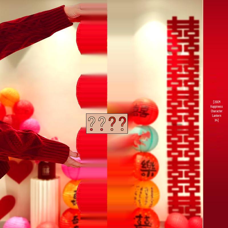 

Outdoor Red Lantern Pendant for Rural Wedding Decor