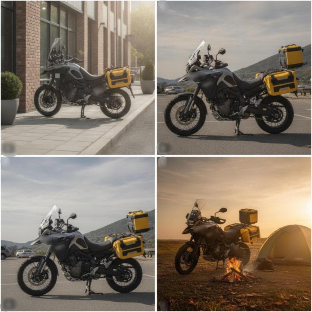 Motorcycle Saddlebags Waterproof Side Bags Soft-Sided Luggage