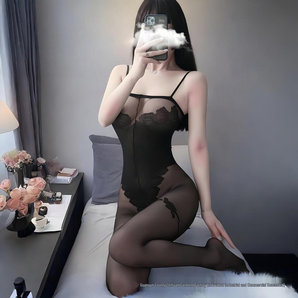 Sheer Temptation Lingerie Set: Tearable Bodysuit & Stockings