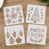 8 Stück/Set Weihnachts-Schablonen Wandmalerei Scrapbook Schablone Prägealbum Papierkarten Vorlagen DIY Geschenk Basteln Heimdekoration