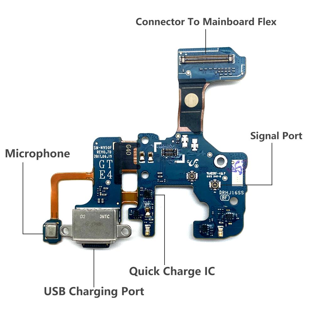 For Samsung Note 11 Ultra Note 8 9 11 Lite Dock USB Charger Fast Charging Port Connector Board Flex Cable With Microphone