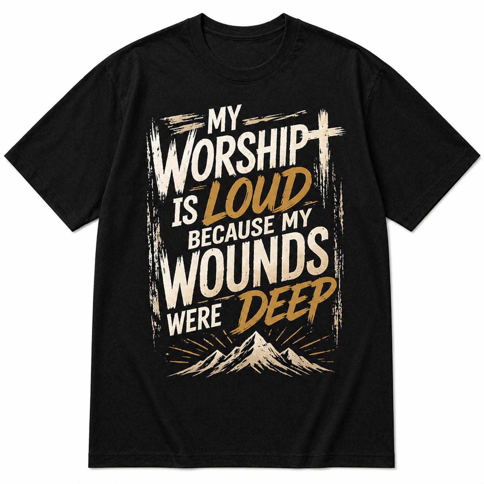 Christian Shirt My Worship Is Loud, Faith Graphic Tee, Religious Streetwear, Bible Inspired Apparel S