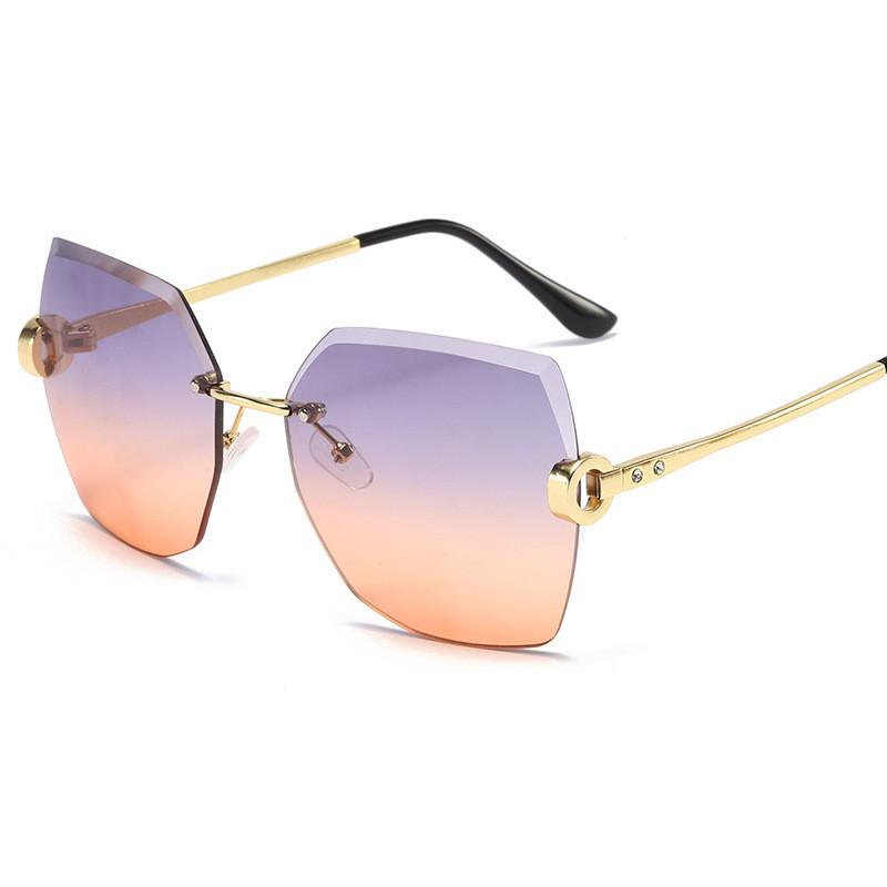 Fashion Unisex Frameless Sunglasses With Uv400 Protection For Travel And Parties