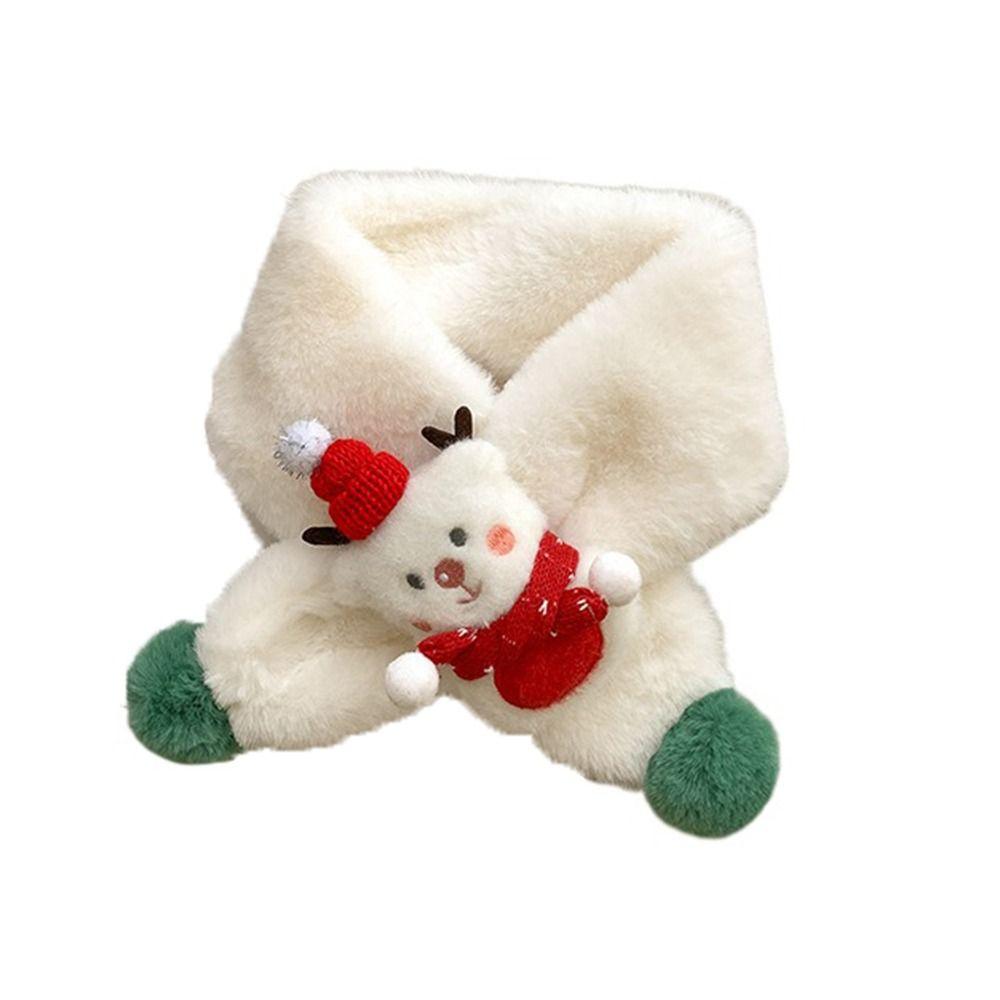Småbarn Barn Baby Vinter Skjerf Barn Skjerf Halsvarmer Barn Plysj Sjal Jule Skjerf