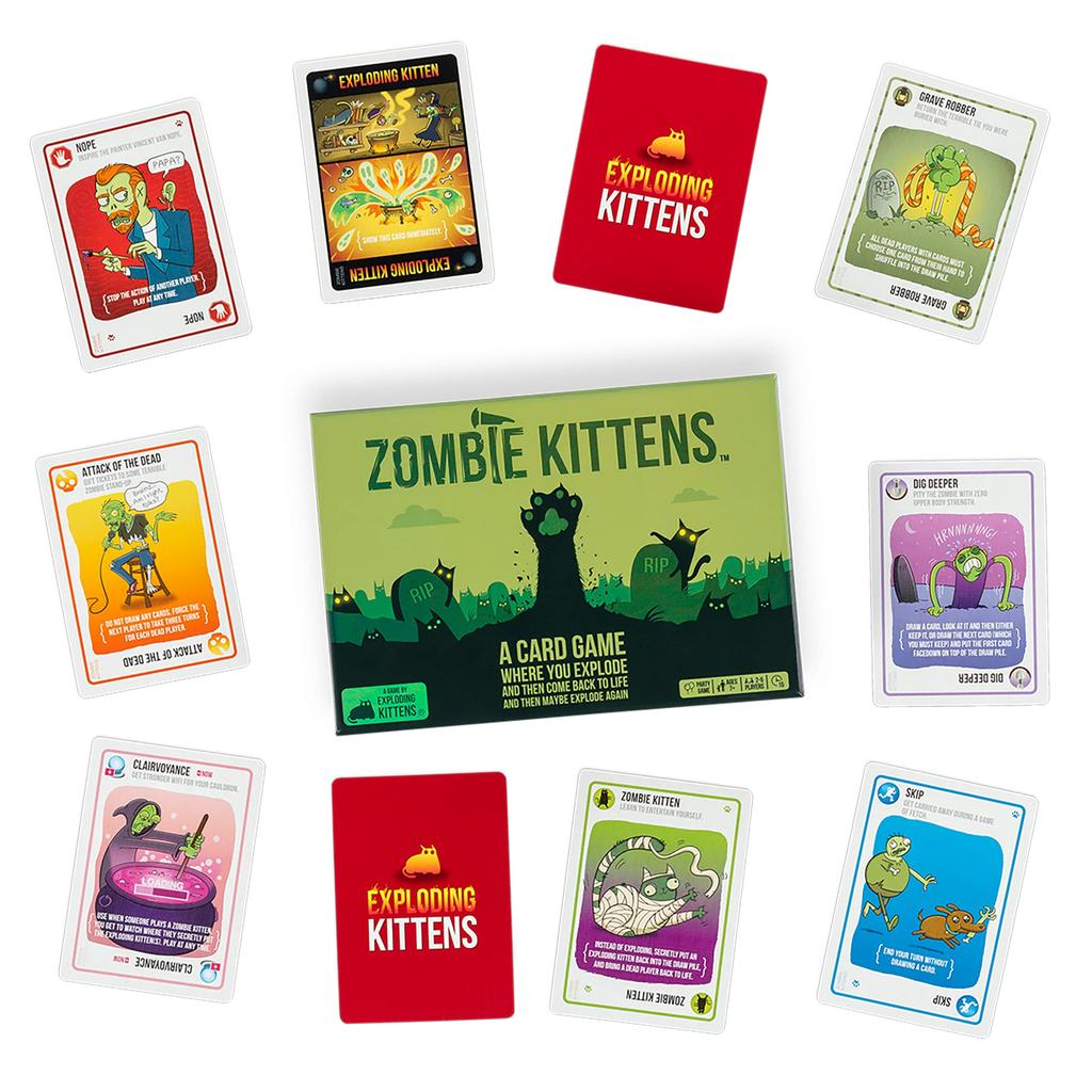 Zombie Kittens by Exploding Kittens Card Games for Adults Teens Kids Fun Family Games - & -
