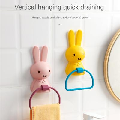 Wall-Mounted Cartoon Towel Rack Bathroom Toilet Child Wall Hanging Towel Holder Organizer