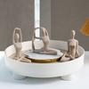 3Pcs Yoga Women Statue Yoga Figures Abstract YogaGirl Figurine Resin Yoga Pose Figurine Statue Decorative  Figurine Sculpture