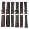 18/20/22mm Luxury Faux Leather Buckle Lug Wrist Watch Band Replacement Strap