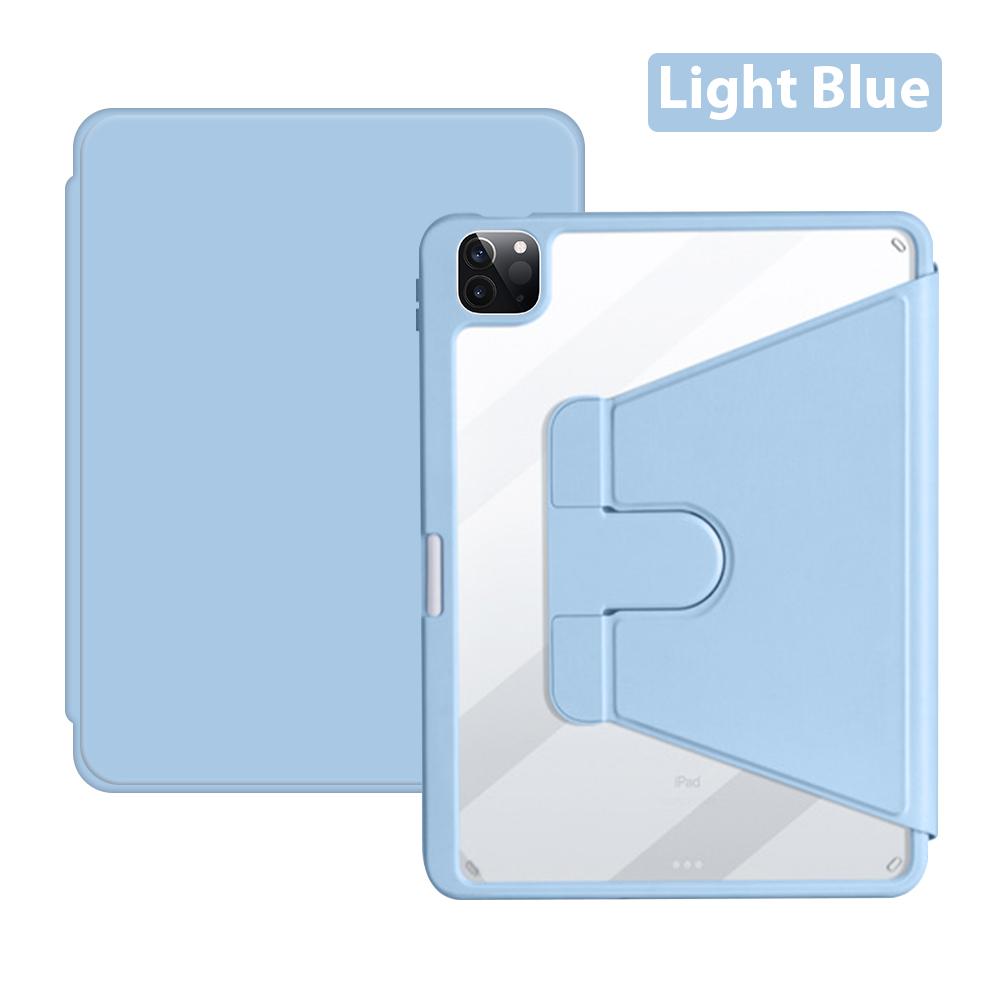 

Чехол для Ipad Air 5 4 2021, чехол для Ipad Pro 11 12,9 Mini 6 2020 10,2 8, 9, 9, 10 поколения, аксессуары с вращающимся на 360° корпусом For iPad 9th 2021 синий