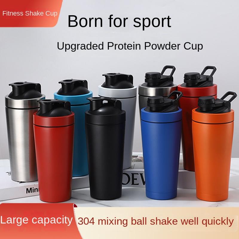 Vacuum-sealed 304 Stainless Steel Custom Logo Portable Protein Powder Shaker Bottle 750ml