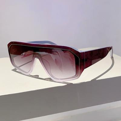 Nepolarizované nadměrné luxusní značkové designové vintage plochý horní jednodílné sluneční brýle dámské pro muže sluneční brýle trendy punkové populární zrcadlové stínidlo