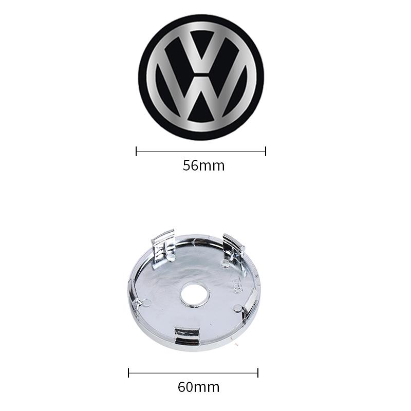 FUVLN1 60/63/68mm Car Wheel Center Hub Cap Logo Tyre Rims Badge Cover For Volkswagen VW Scirocco Golf MK6 Polo Tiguan PASSAT GTI R Line