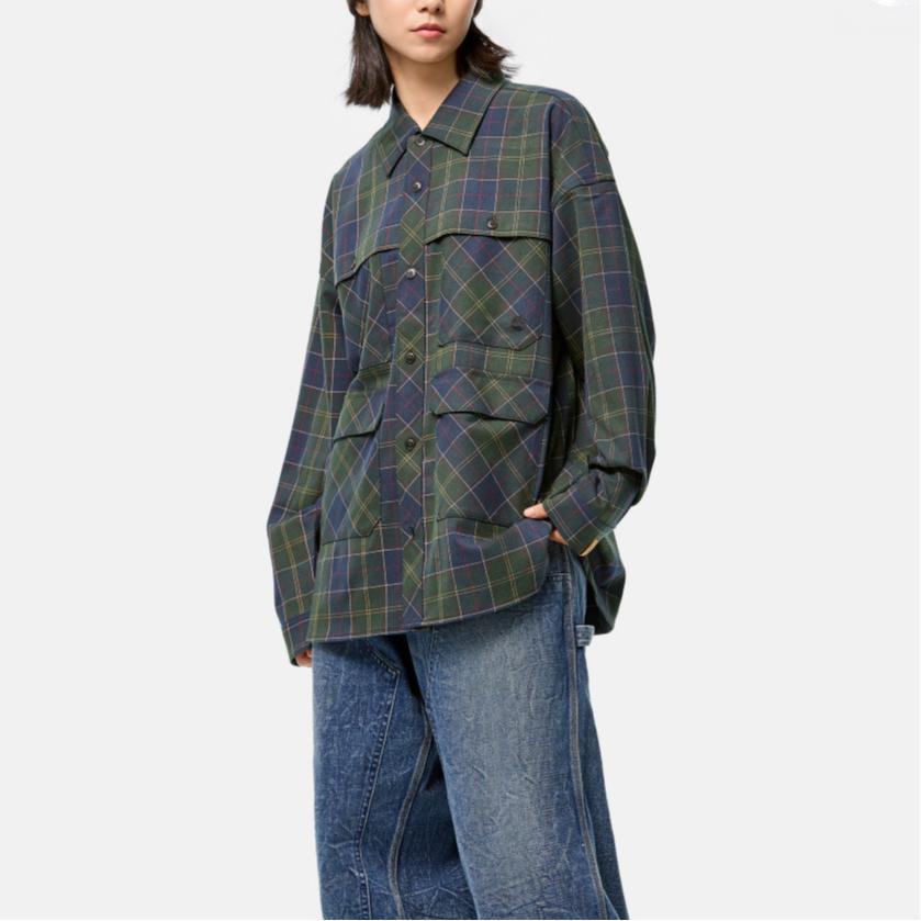 Timberland Tokyo Design Series Plaid Long Sleeve Versatile Comfortable Shirt Unisex Shirts A2D98317