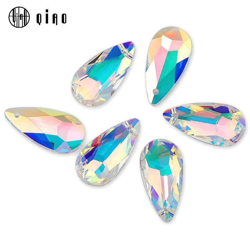 Best quality 12x24mm crystal drop beads Pear Shape crystal pendant charms rhinestones for Jewelry making Earrings diy 10pcs/lot 12x24mm-10PCS