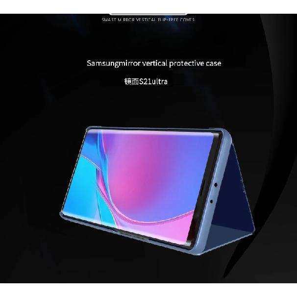 Étui à rabat miroir en cuir pour Samsung Galaxy S25 S25Ultra S25 Edge S24 S23 S22 S21 S20 Note20 10 9 8 Support Housse de téléphone Funda