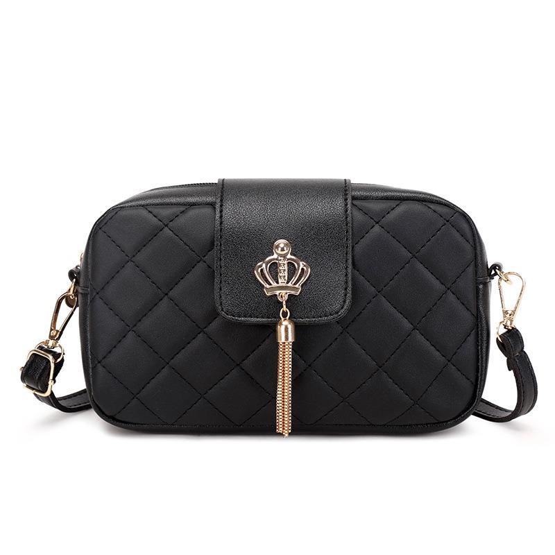 Embroidered Rhombus Pendant Camera Bag New Fashion Shoulder Crossbody Niche Women's Bag