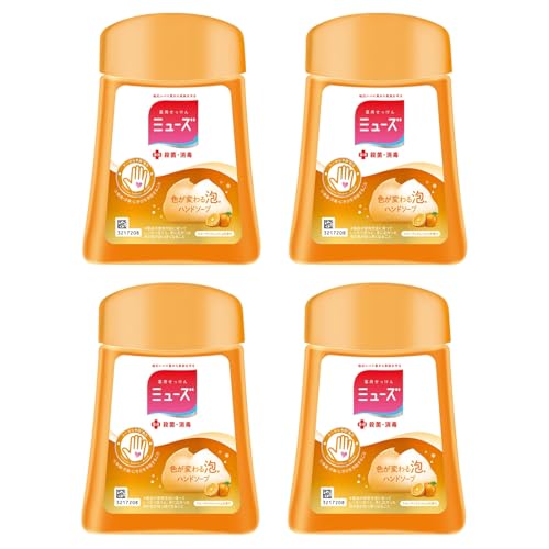 [Quasi-drug] MUSE Foaming Hand Soap Refill, No-Touch Automatic Dispenser, Fruity Fresh, 250ml x 4, Sterilizing, Disinfecting, and Sanitizing