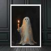 Dark Academy Art Wall Poster Victoria Crow Witch Ghost Black Cat Halloween Background Decoration Gothic Image Printing Holiday Gifts Canvas Painting