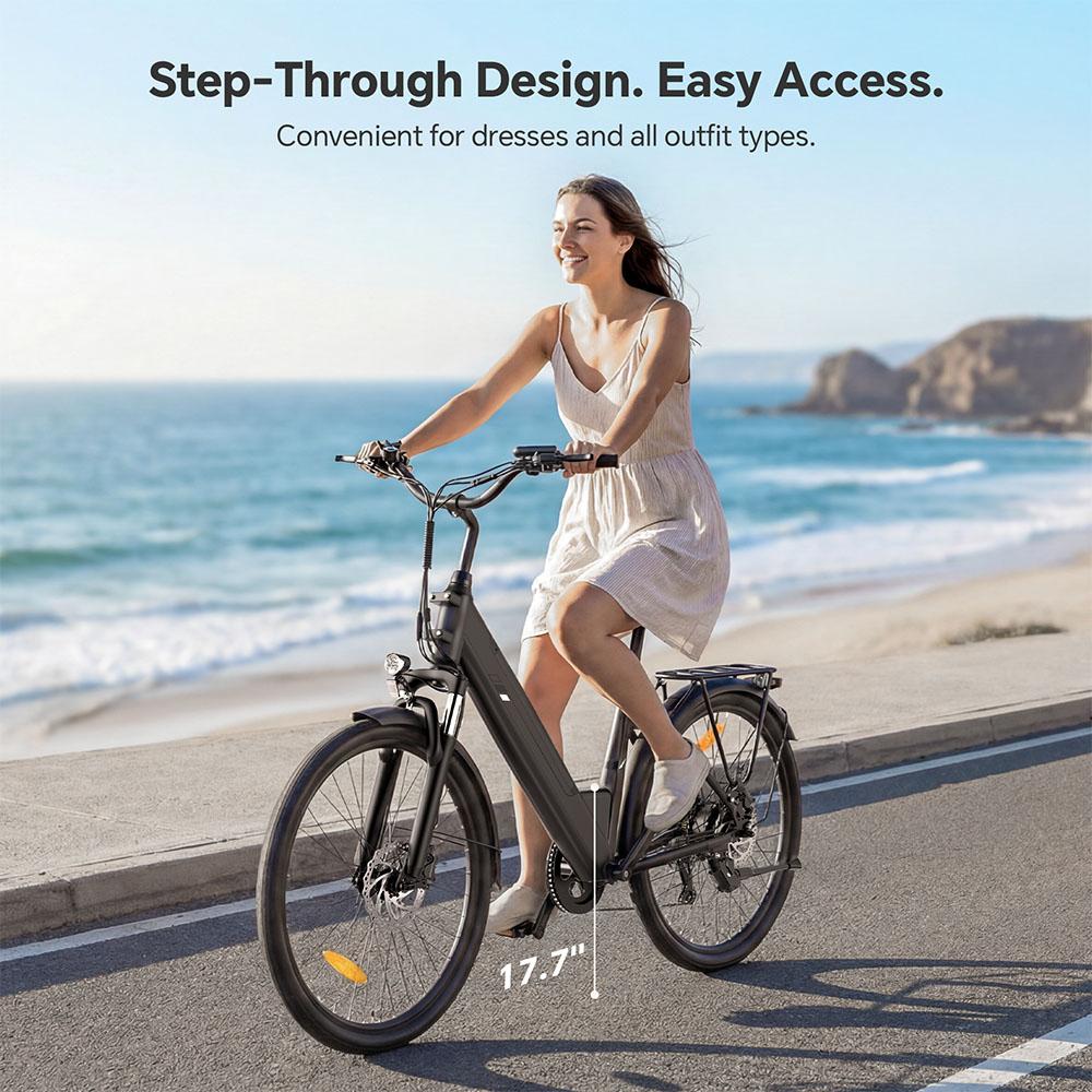 Touroll J2 ST Pro Hydraulic Disc Brake Electric Bike – 45Nm Motor, 100km Range, Step-Through Urban Commuter