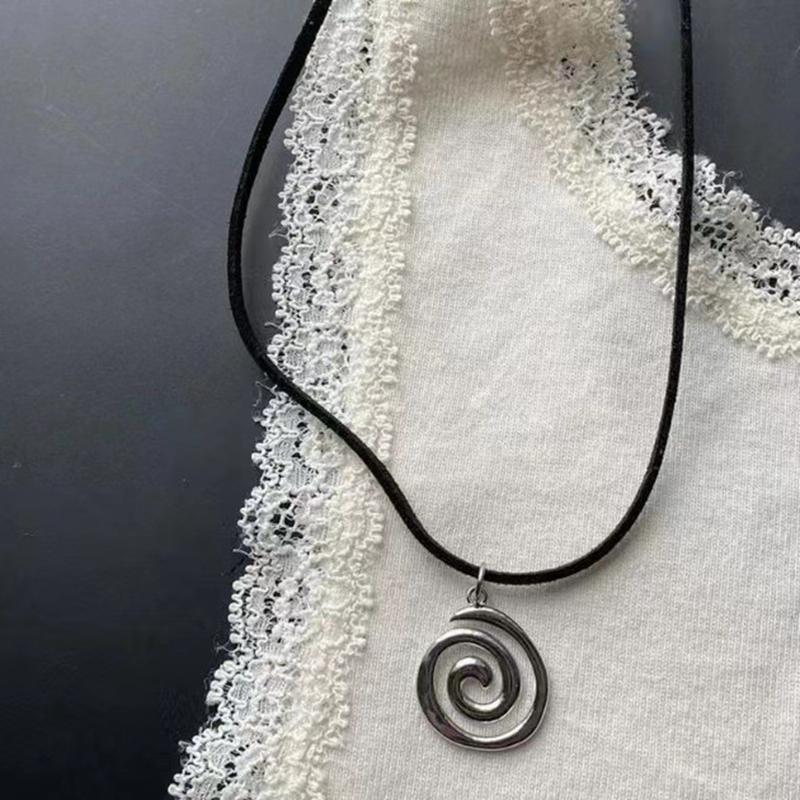 Goth Stainless Steel Swirl Hoop Earrings Korean Cute Punk Fashion Accessories for Women