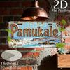 Vintage Rustic Pamukkale Turkey Travertine Pools Scenery Distressed License Plate D Flat Aluminum Tin Sign Wall Art Decor for