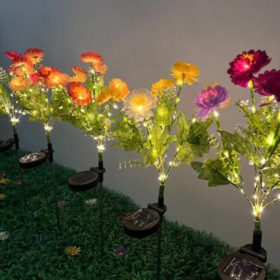 Solarleuchten Außenbeleuchtung Gartenleuchten Schneelotus Rasenleuchten Terrasse Terrasse Garten Dekorative Blumenparty Hochzeitslichter