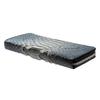 Artemis Classic L-Shaped Slim Gray Python Long Wallet (ZW0008) - Men's Long Wallet with Zipper, Snake Pattern, and Genuine Leather