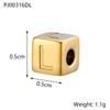 CARLIDANA Stainless Steel Square Charms A-Z Letter Loose Spacer Beads Pendant DIY Bracelet Necklace Jewelry Making Accessories