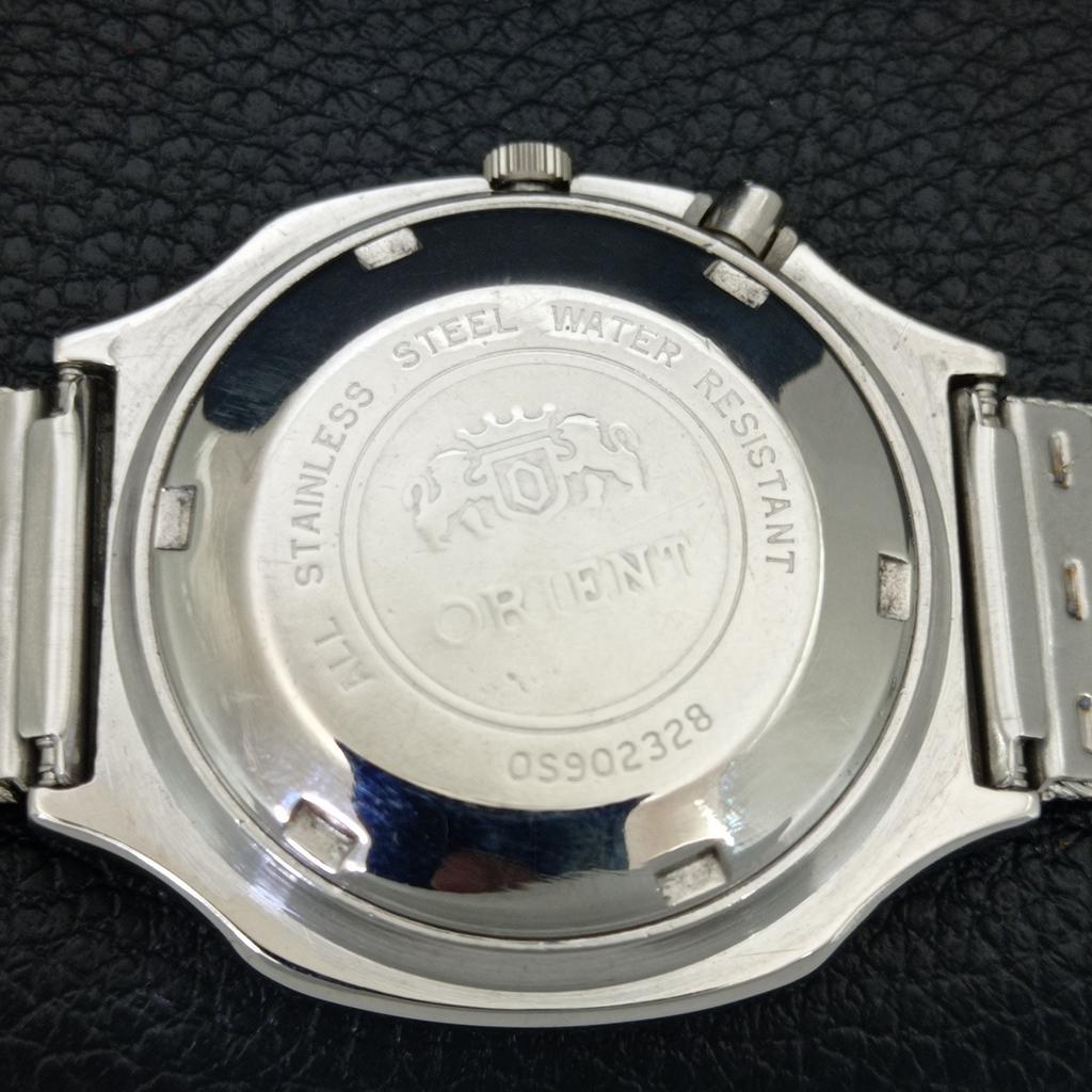 ORIENT AUTOMATIC JAPAN 46941 MENS VINTAGE WHITE COLOR DIAL WATCH a704848-1