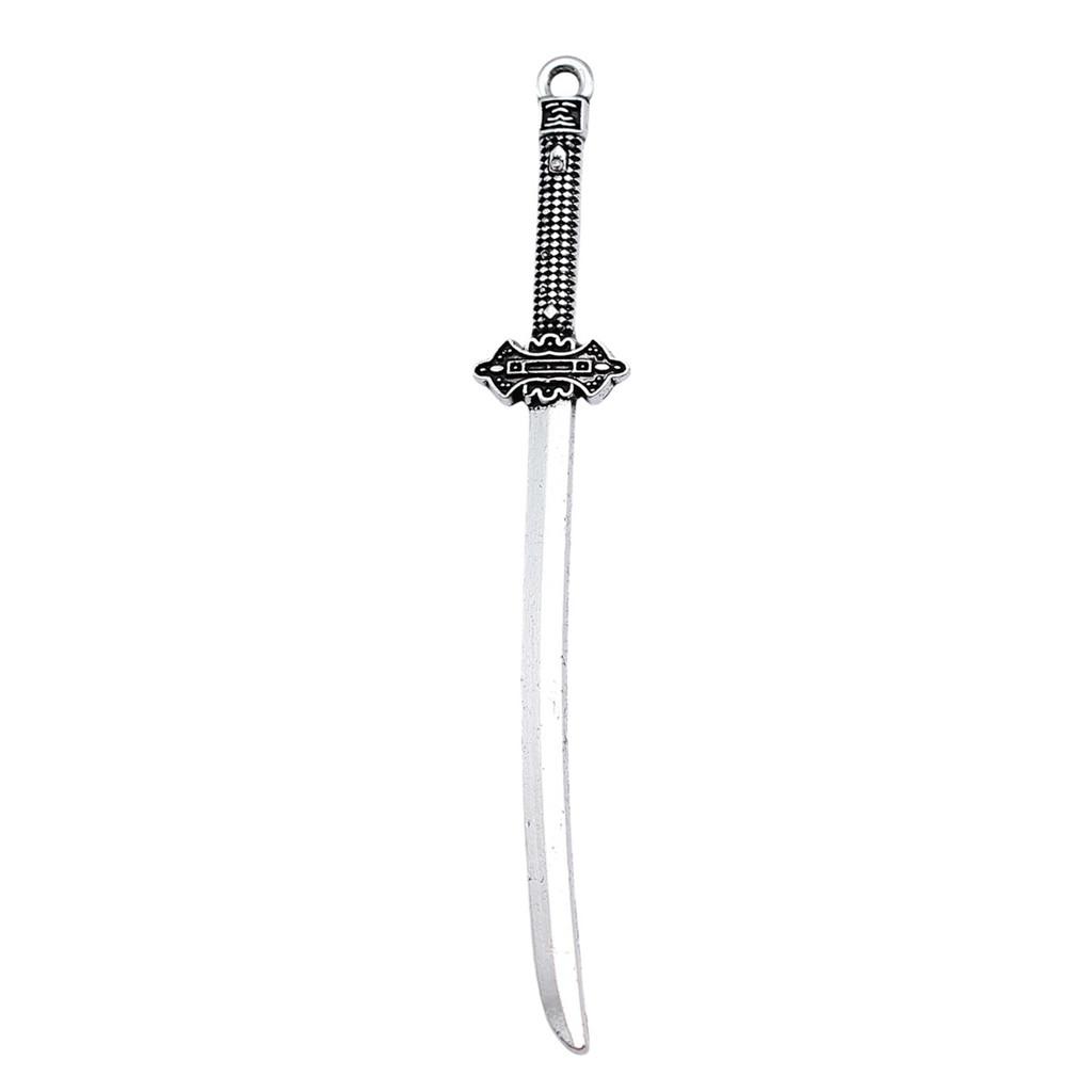 Anime Charms Multi Color Medieval Sword Pendants For Fantasy Warrior Themed Jewelry