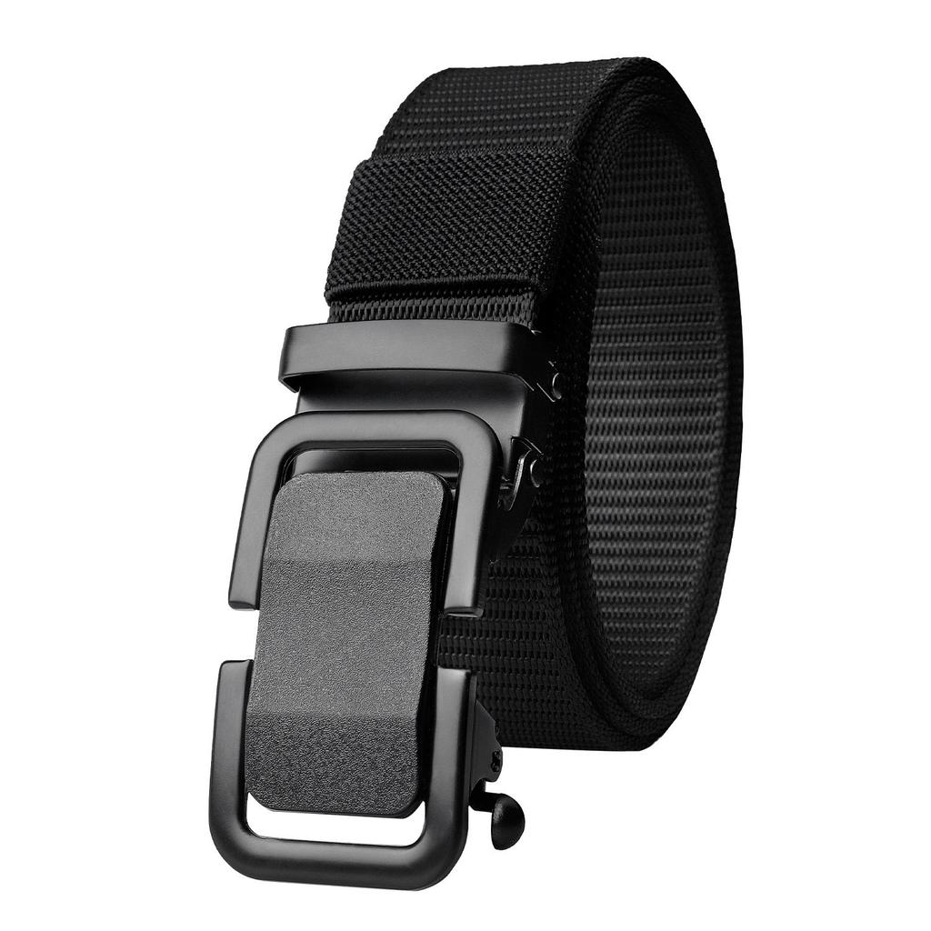 Glatte Eisenschnalle Gürtel Herren Outdoor Trainingsgürtel Lässiger Business Gürtel Nylon Taktischer Gürtel