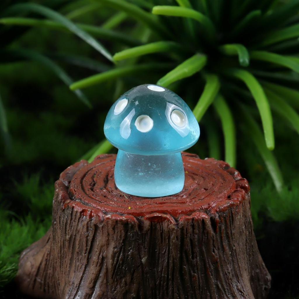 Colorful DIY Luminous 3D Mini Mushroom Jewelry Accessories for Creative Micro Landscape Landscaping