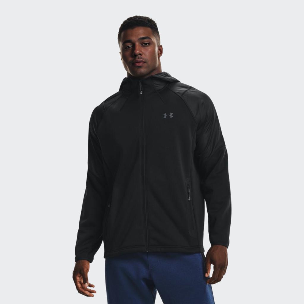 Under Armour Giacca Sportiva con Cappuccio ColdGear Uomo Giacche Nera 1357475-002