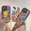 Cute Little Monster Phone Case Hard Leather For iPhone 16 15 14 13 12 Mini 11 14 Pro Max Xs X Xr 7 8 Plus Fundas