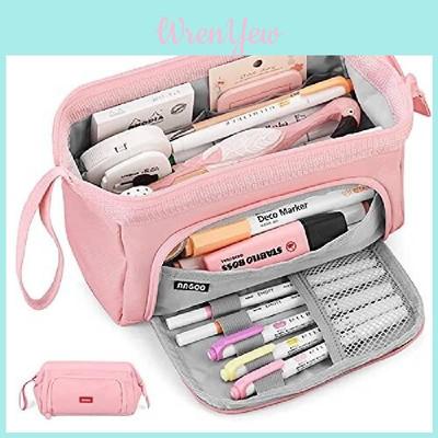 2024 Large Capacity Canvas Pencil Case For Students With Multiple Colors And Compartments
