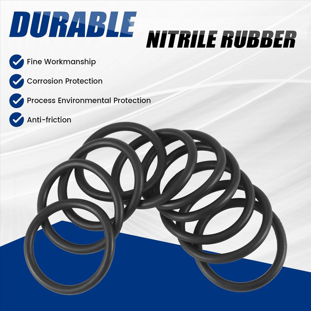 BHBL 10 PCS Metric O Rings Black Nitrile Rubber 40 Mm OD 4 Mm Thick
