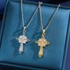 2026 Cross Collection Colorful Zircon Pendant Clavicle Chain Necklace for Women