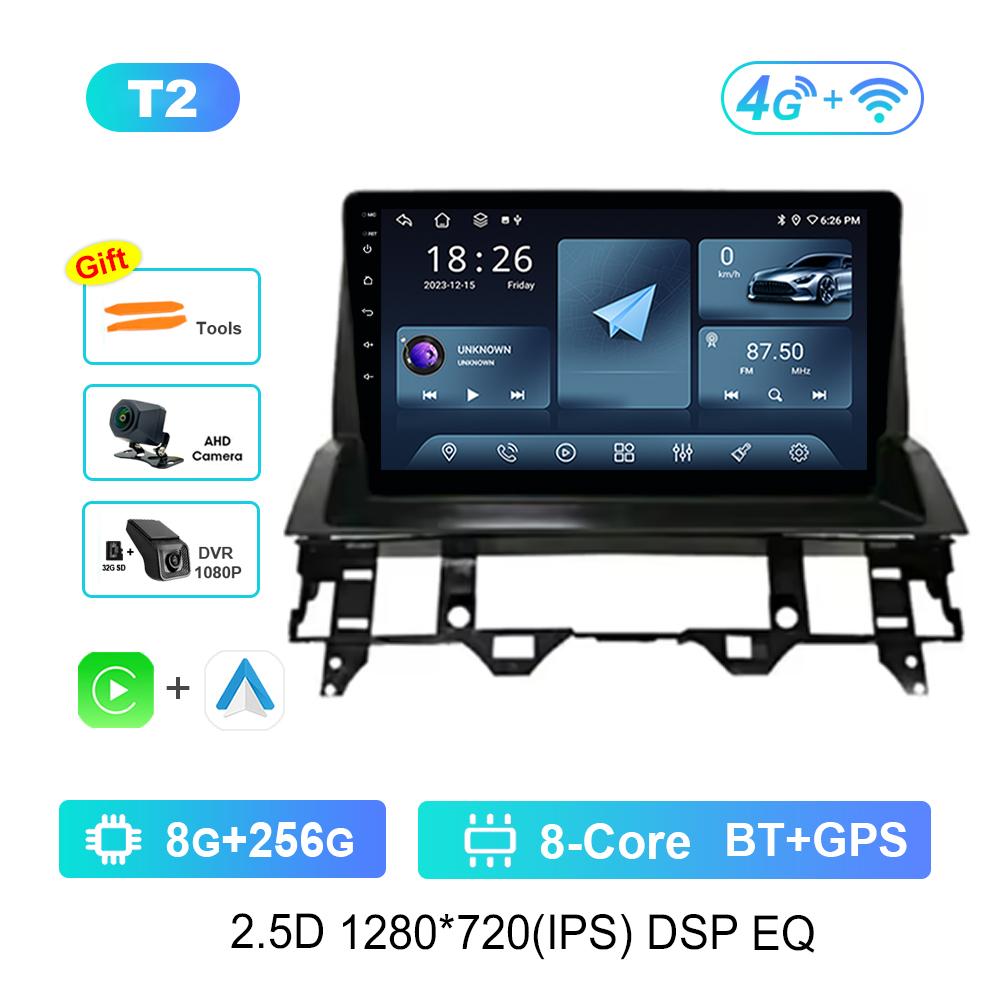 Player multimedia radio auto Android pentru Mazda 6 2002 - 2008 WiFi GPS navigație DSP stereo ecran divizat unitate principală instrumente auto