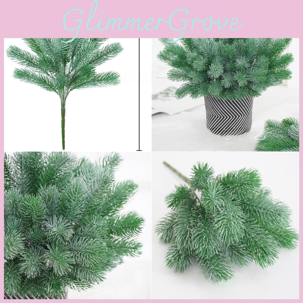 Seasonal Christmas Plant Decor Fake Pine Needle With Plastic Material For Home Decor And Photo Shoots