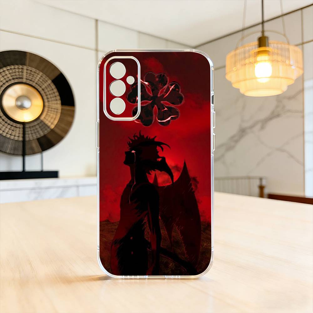 Black Clover A-Asta Cool Phone Case For SamsungA10,12,20,21S,30,31,40,50,51,52,70,71 Transparent Cover